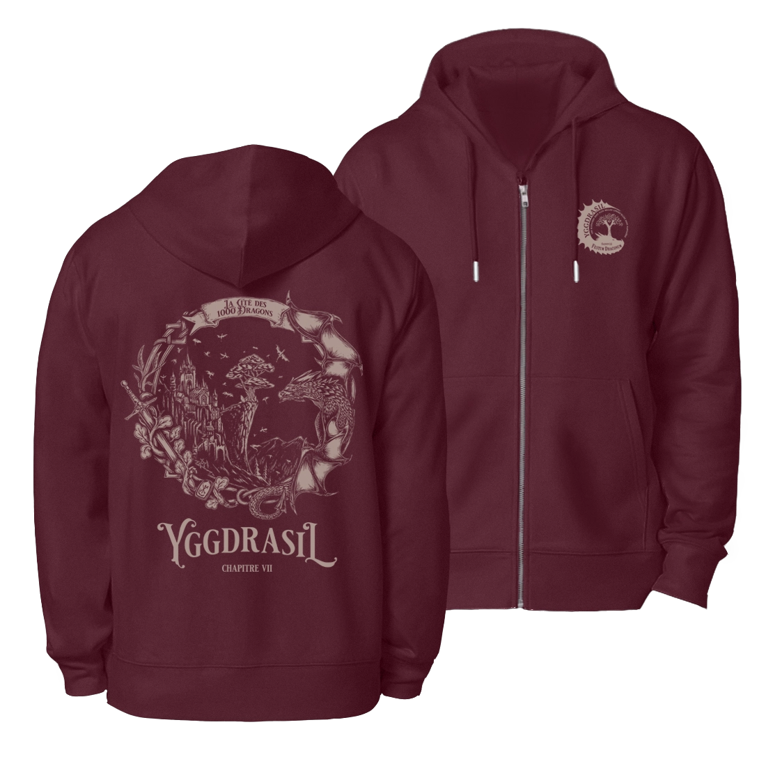 La cité des mille dragons | Veste zippée officielle Yggdrasil 2026