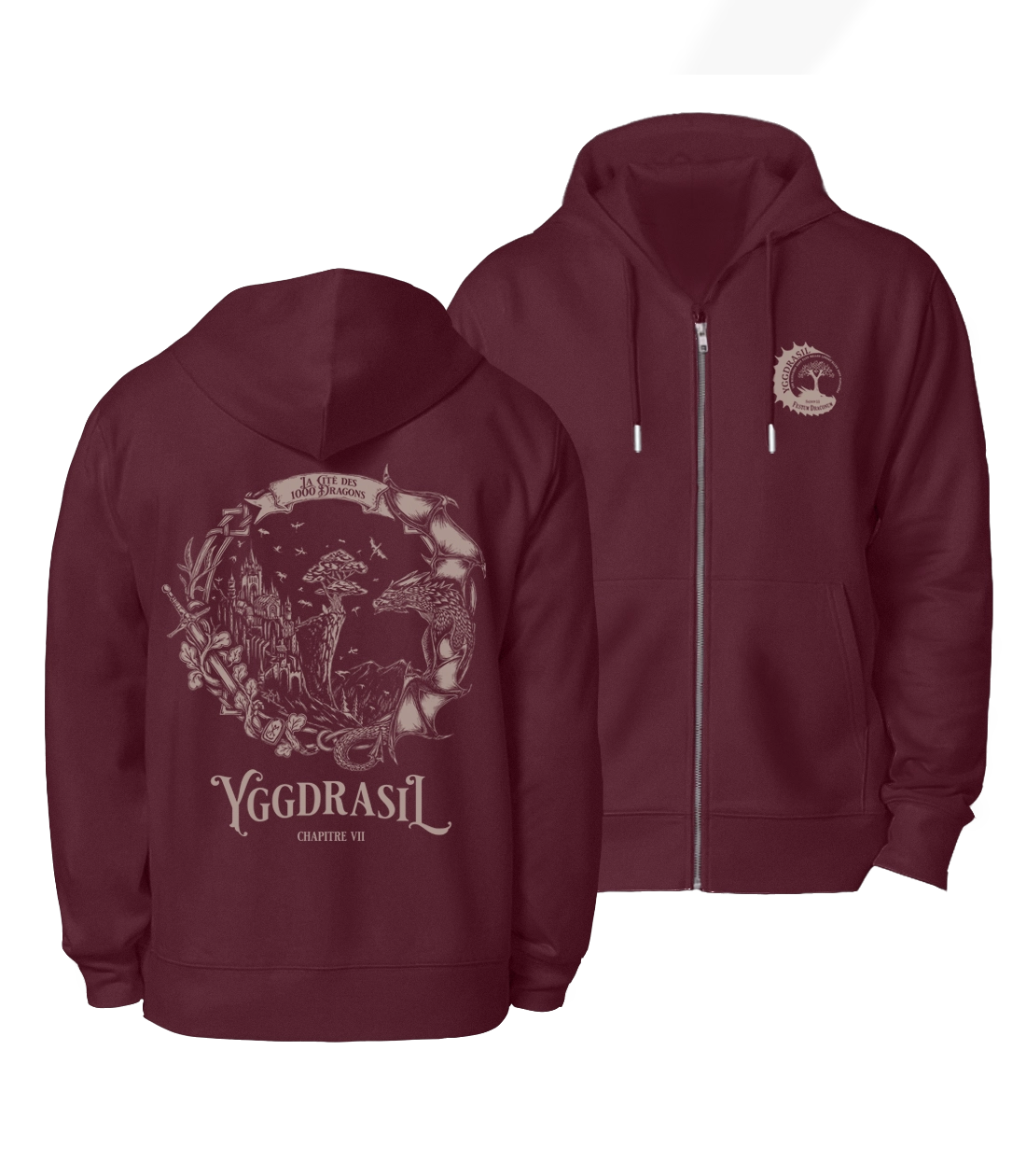 La cité des 1000 dragons | Veste zippée officielle Yggdrasil 2026