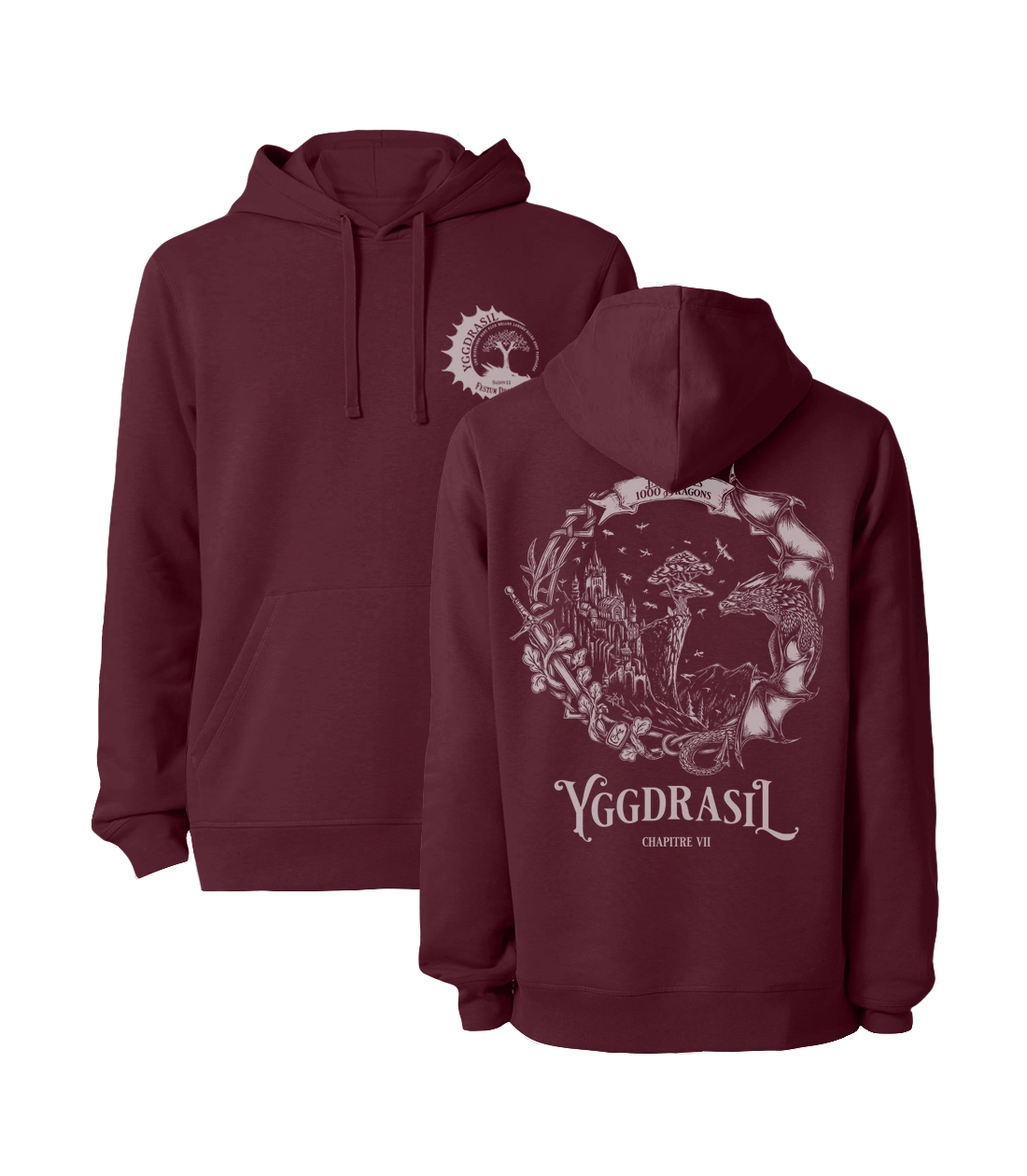 La cité des 1000 dragons | Sweatshirt à capuche (Bénévole)