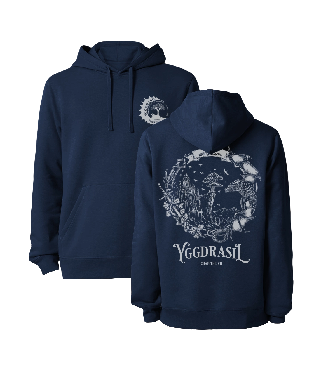 La cité des 1000 dragons | Sweatshirt à capuche (Bénévole)