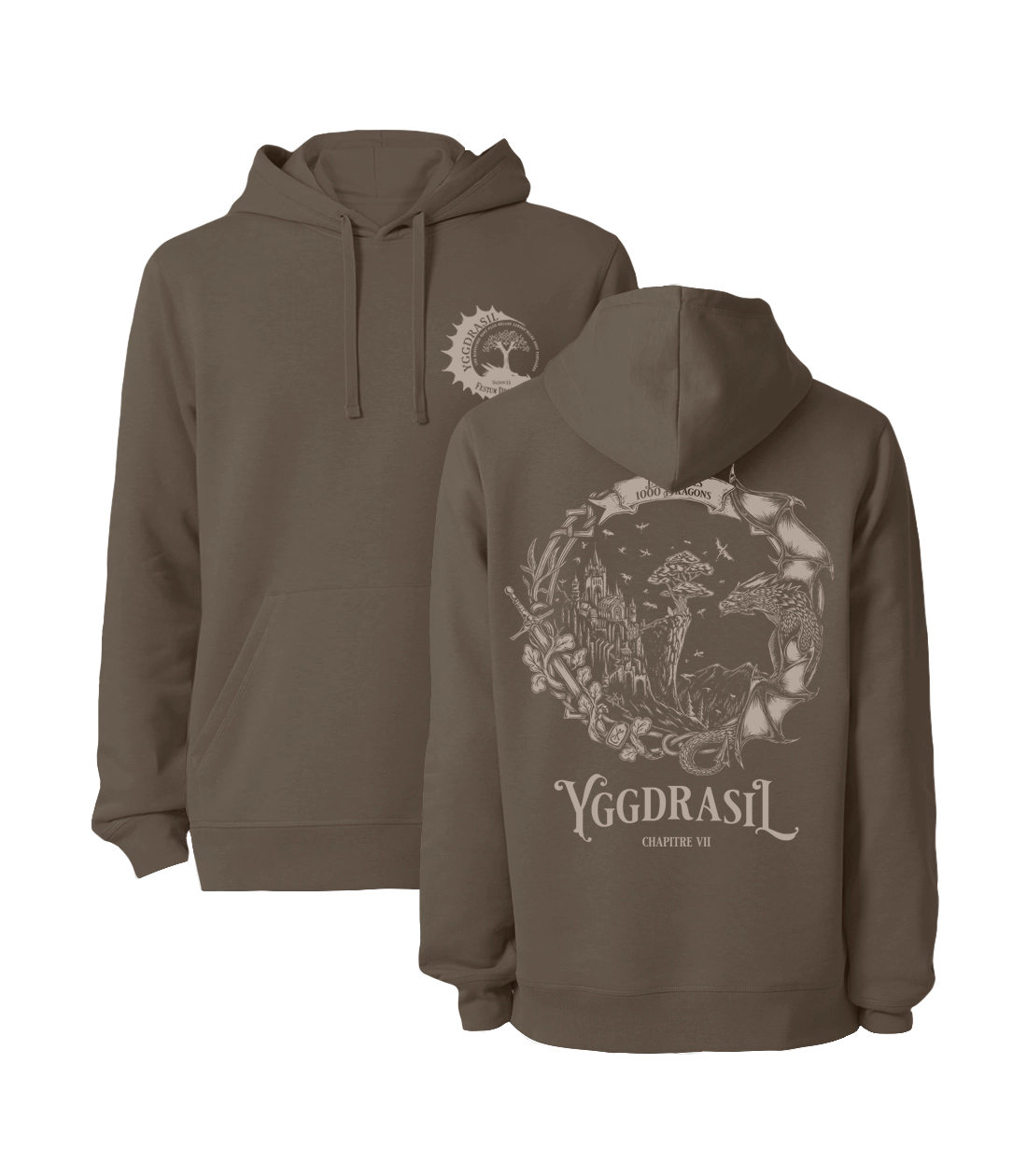 La cité des 1000 dragons | Sweatshirt à capuche (Bénévole)