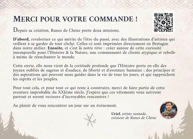 Carte de remerciement - Recto