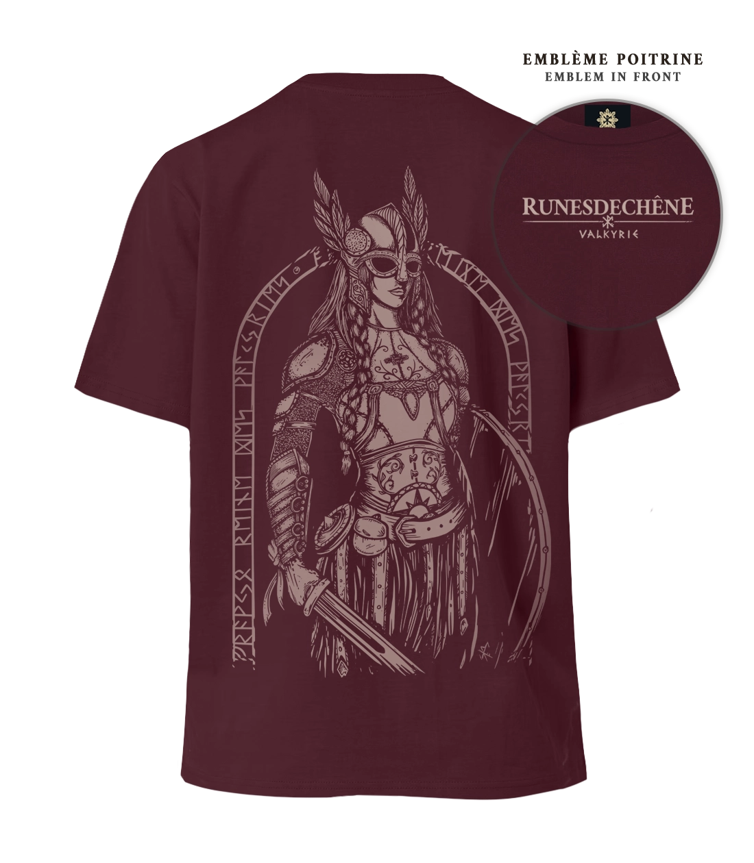 Valkyrie | Lourd T-shirt unisexe Recto/Verso