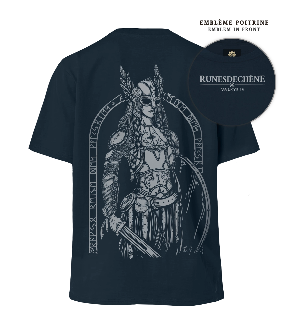 Valkyrie | Lourd T-shirt unisexe Recto/Verso