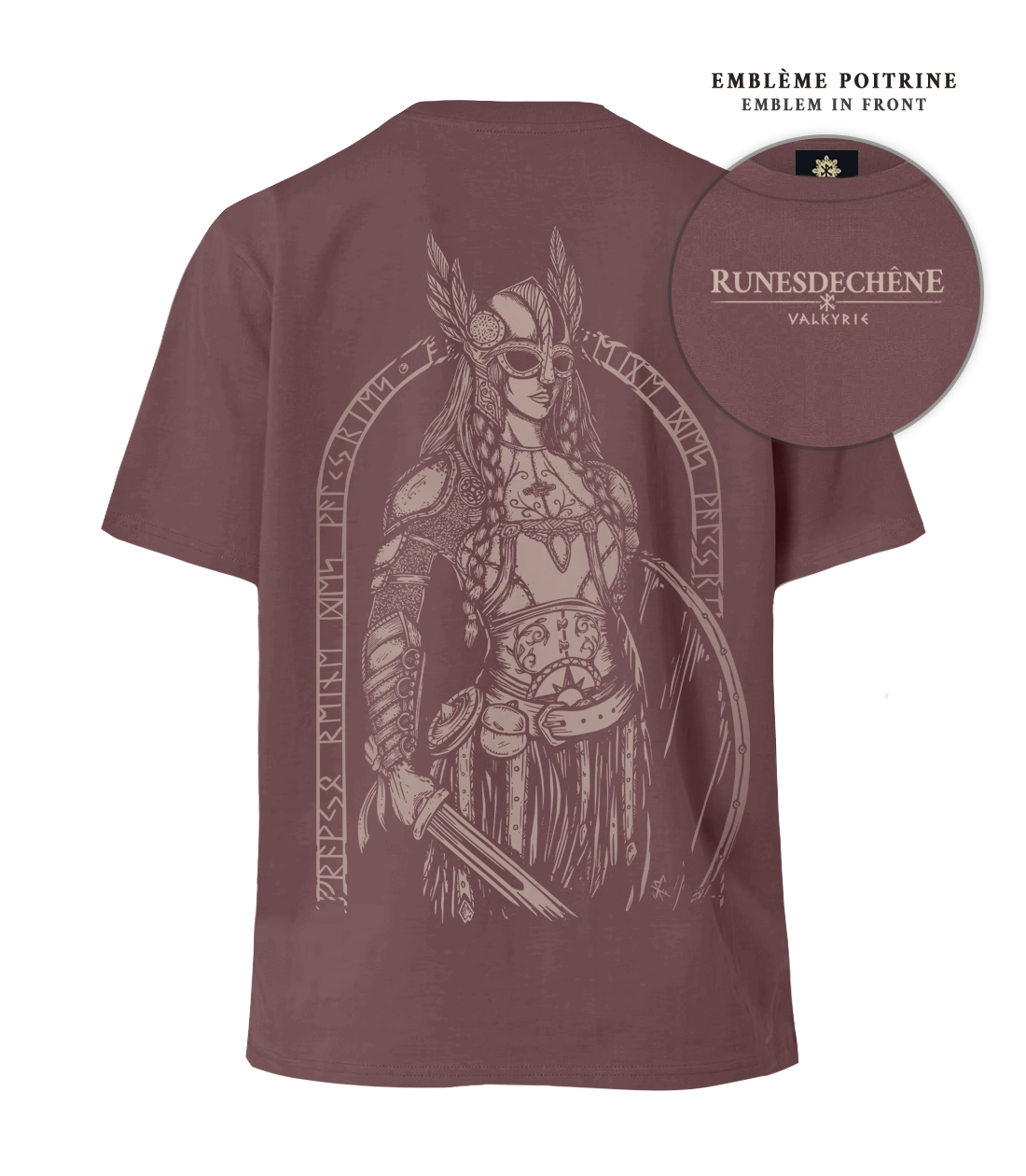 Valkyrie | Lourd T-shirt unisexe Recto/Verso