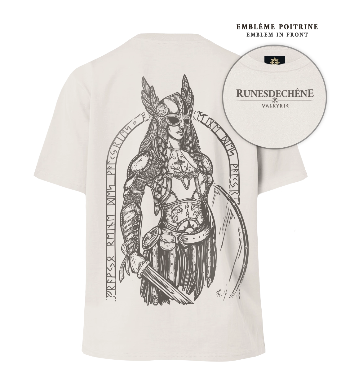 Valkyrie | Lourd T-shirt unisexe Recto/Verso