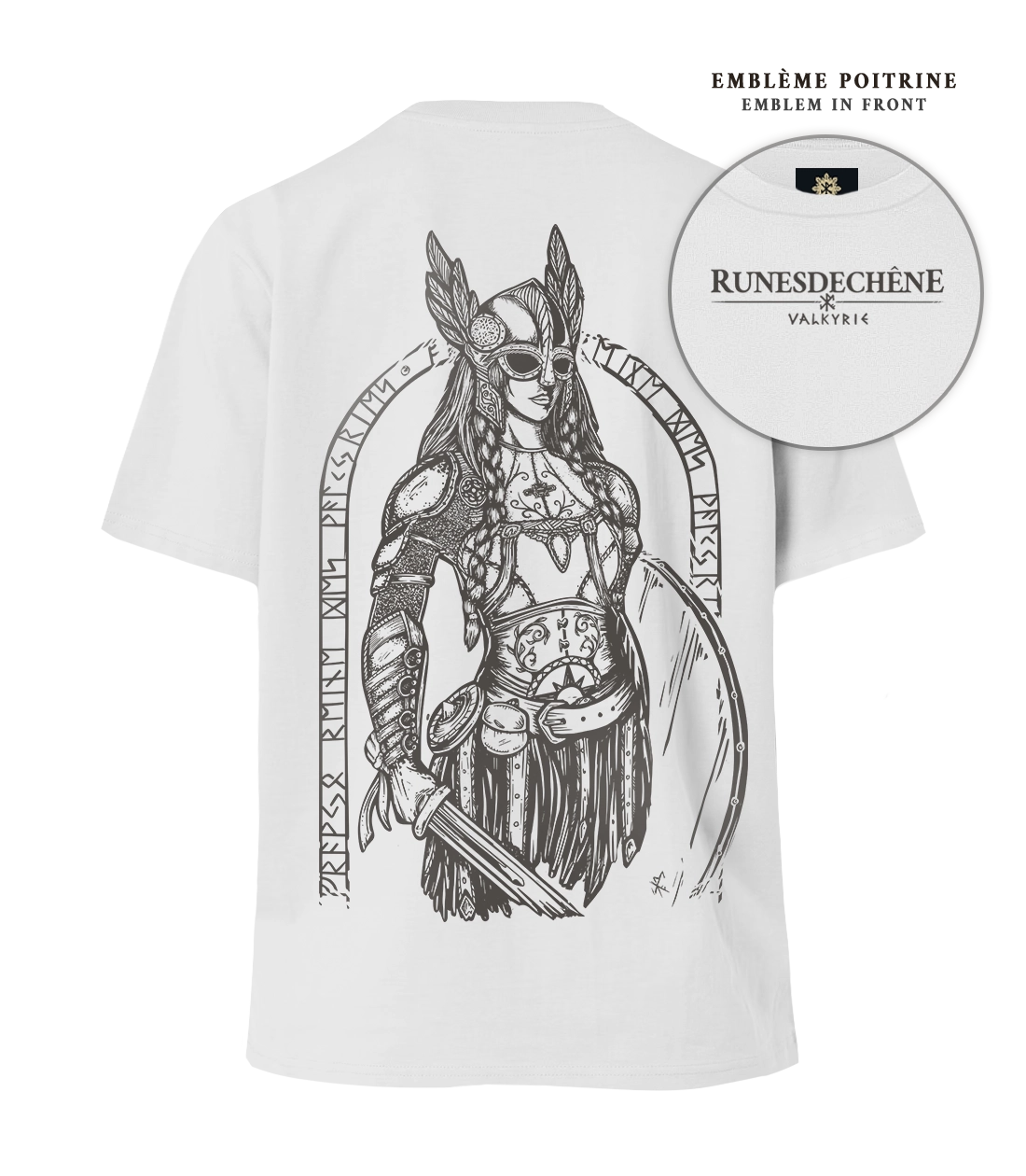 Valkyrie | Lourd T-shirt unisexe Recto/Verso