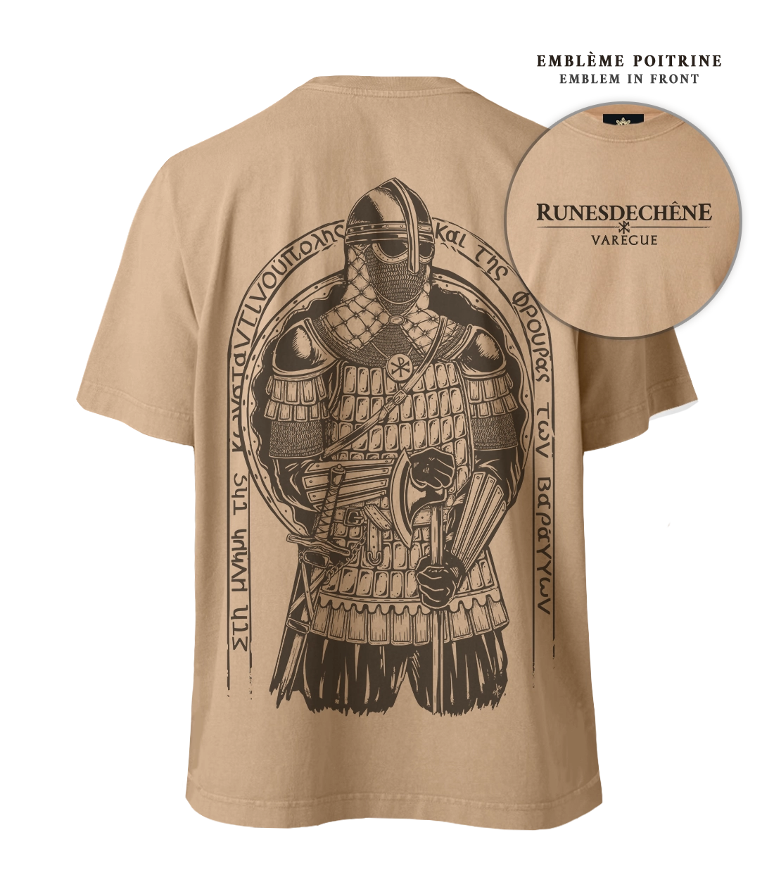 Varegue | Lourd T-shirt unisexe Recto/Verso