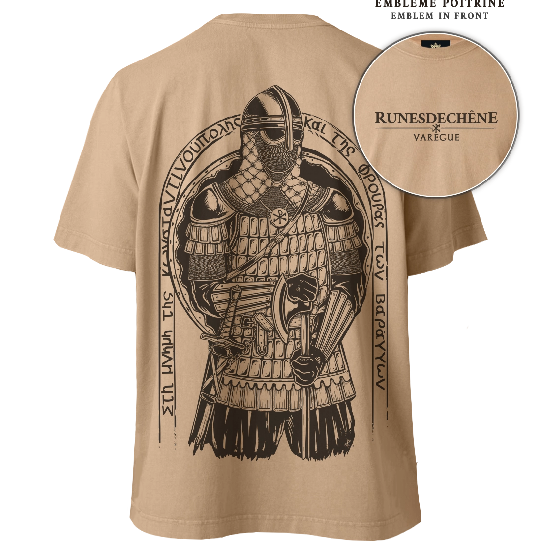 Varegue | Lourd T-shirt unisexe Recto/Verso