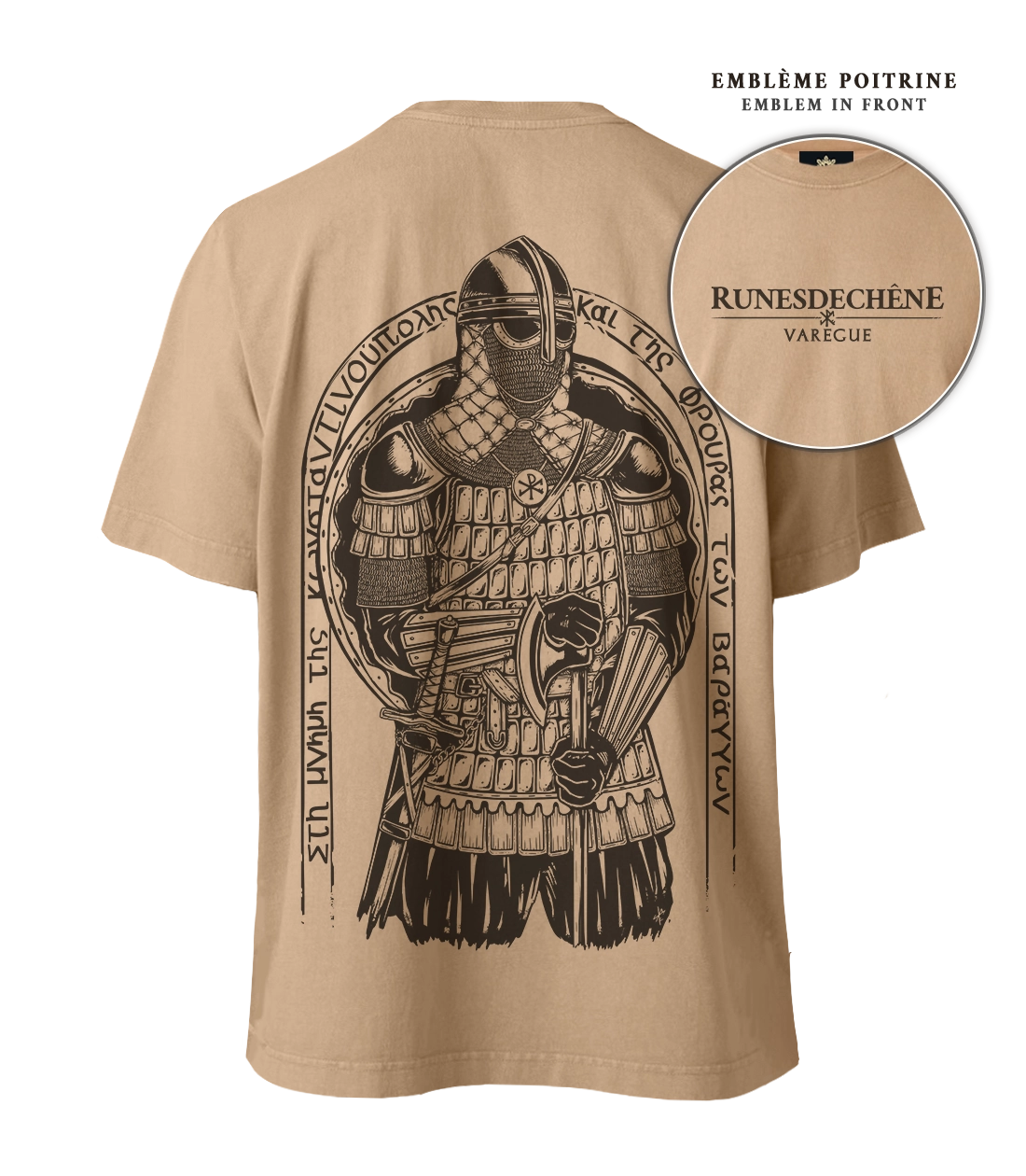 Varegue | Lourd T-shirt unisexe Recto/Verso
