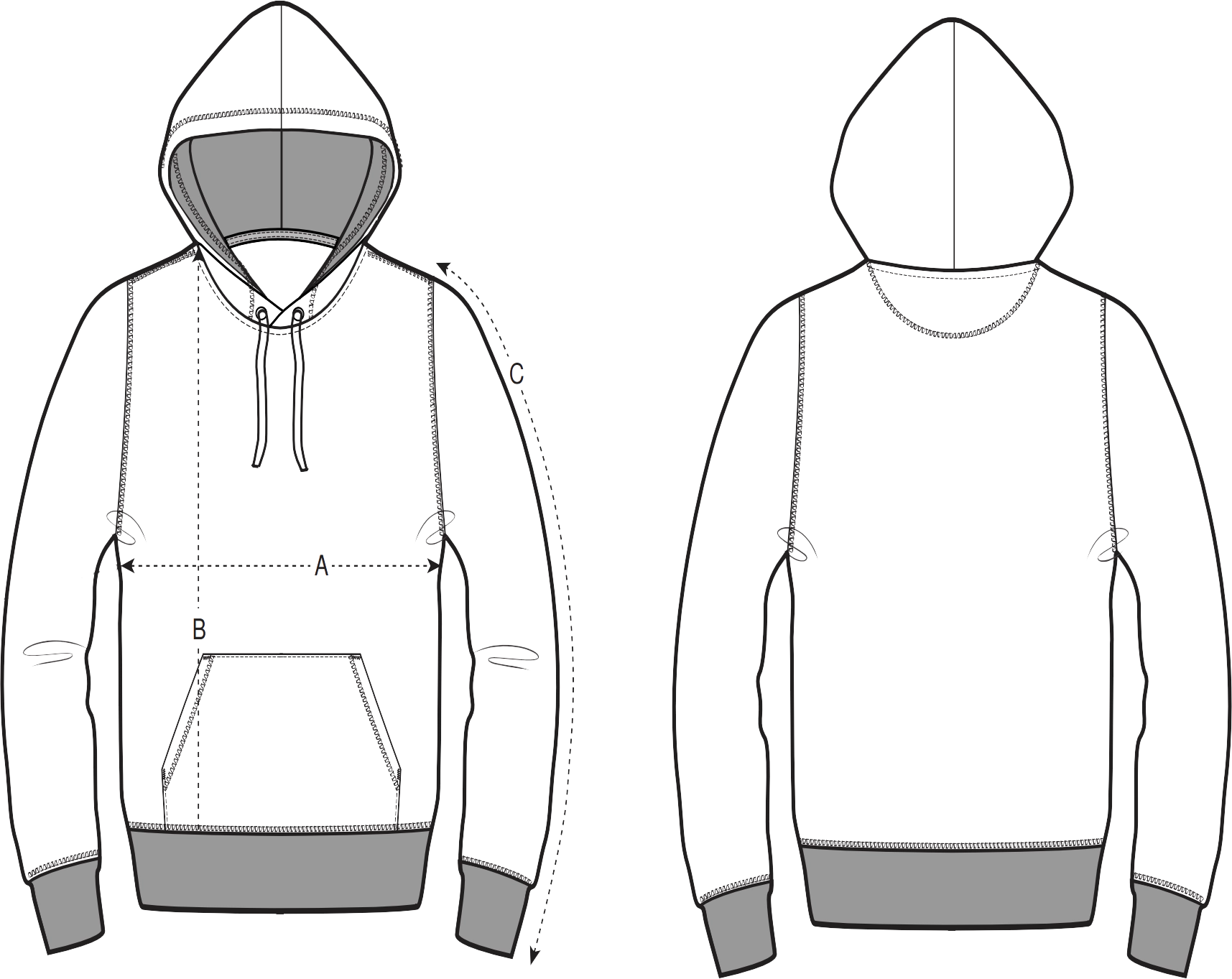 Guide des tailles Sweat-shirt